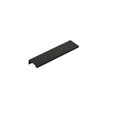 EMTEK Edge Cabinet Pull with 6 in Center to Center Flat Black Finish 87120US19